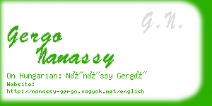 gergo nanassy business card